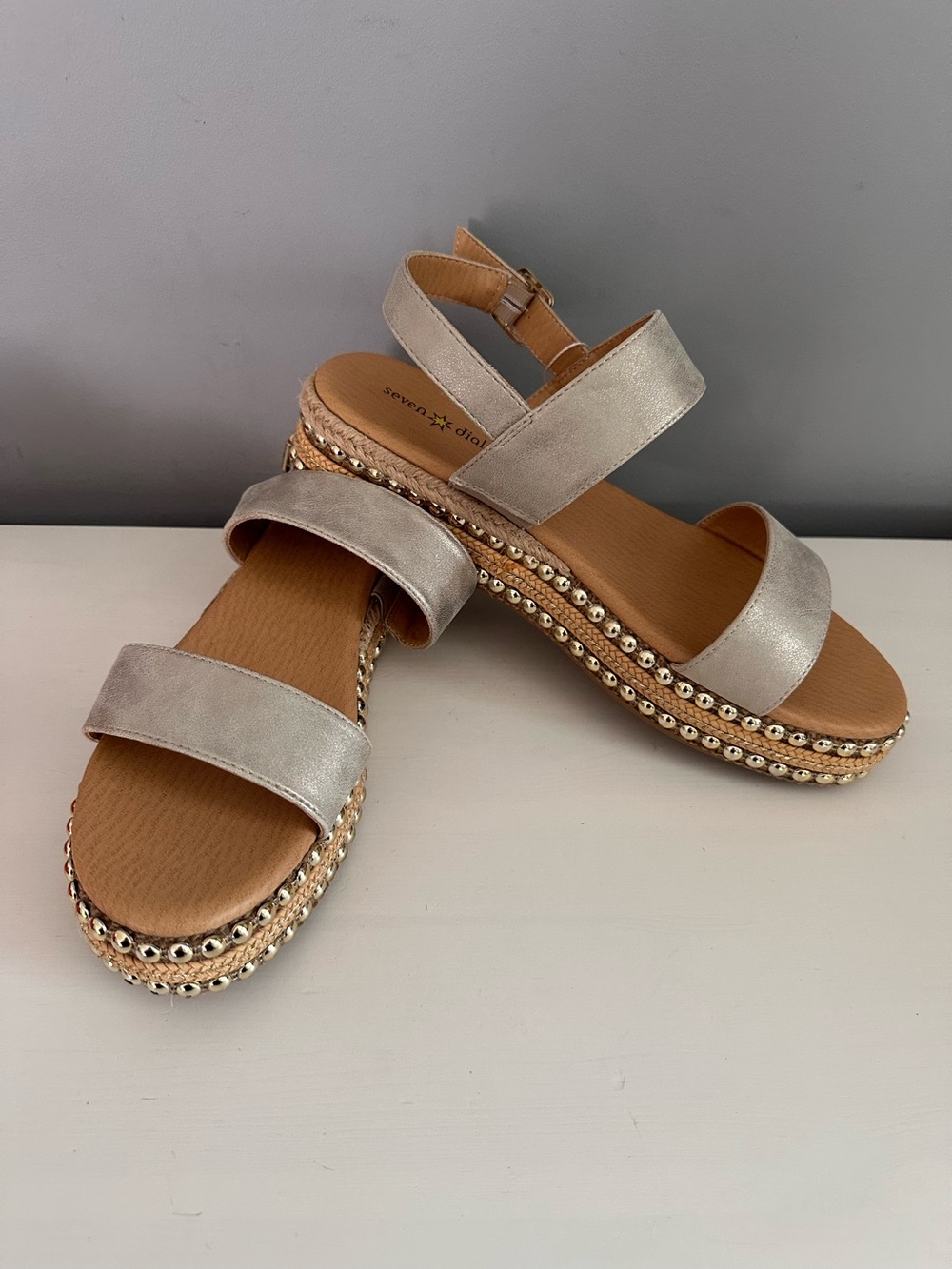Seven Dials - Women’s, Espadrilles, Sandals, Platform, Stud Detail, Size 10